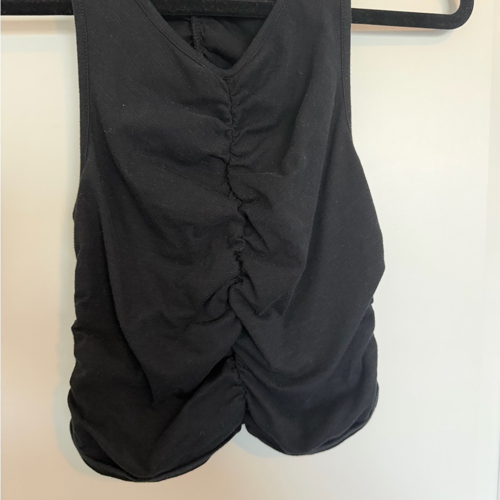 Universal Thread Black Ruched Muscle Tee - Picture 3 of 5